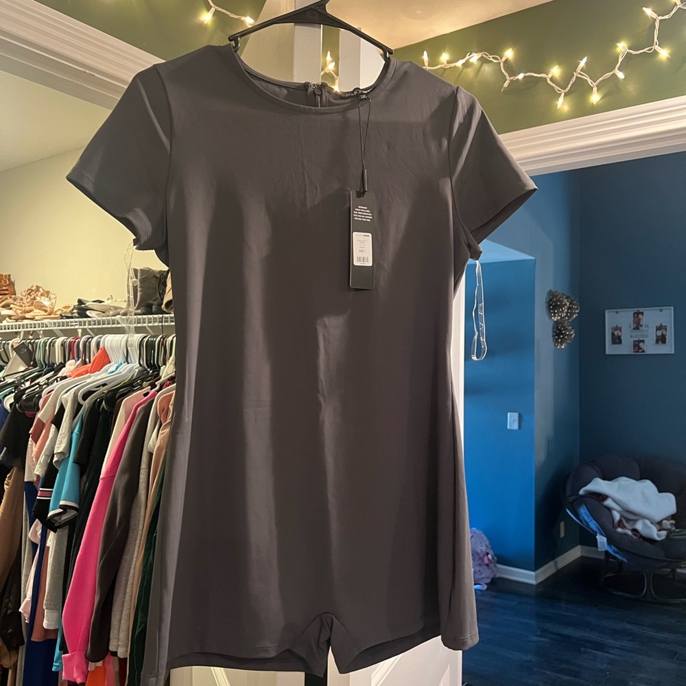 Fashion Nova Charcoal Gray Dress